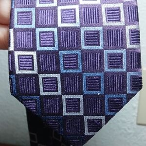 MICHAEL Michael Kors Purple and Blue Square Pattern Tie